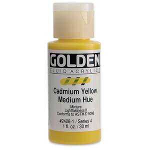 Golden Fluid Akrilik Boya 30 Ml Seri 4 Cadmium Yellow Medium Hue - Thumbnail