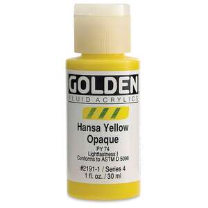 Golden Fluid Akrilik Boya 30 Ml Seri 4 Hansa Yellow Opaque - 3