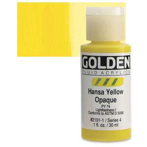 Golden - Golden Fluid Akrilik Boya 30 Ml Seri 4 Hansa Yellow Opaque