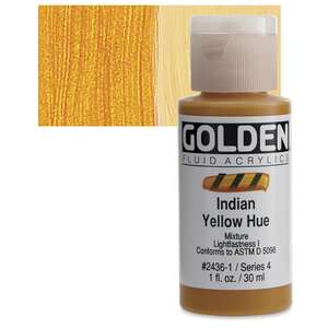 Golden Fluid Akrilik Boya 30 Ml Seri 4 Indian Yellow Hue - 1