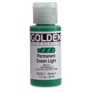 Golden Fluid Akrilik Boya 30 Ml Seri 4 Permanent Green Light - 3