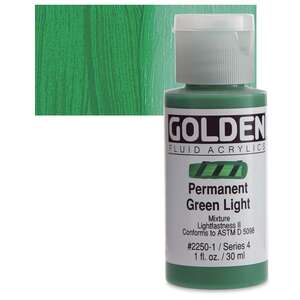 Golden - Golden Fluid Akrilik Boya 30 Ml Seri 4 Permanent Green Light