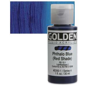 Golden Fluid Akrilik Boya 30 Ml Seri 4 Phthalo Blue Red Shade - 1