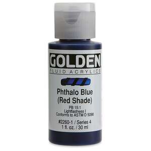 Golden Fluid Akrilik Boya 30 Ml Seri 4 Phthalo Blue Red Shade - 3