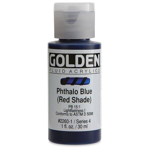 Golden Fluid Akrilik Boya 30 Ml Seri 4 Phthalo Blue Red Shade - 3