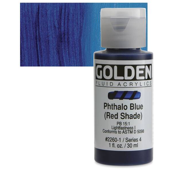 Golden Fluid Akrilik Boya 30 Ml Seri 4 Phthalo Blue Red Shade