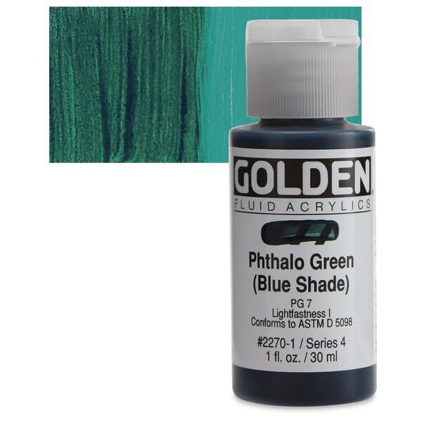 Golden Fluid Akrilik Boya 30 Ml Seri 4 Phthalo Green Blue Shade - 1