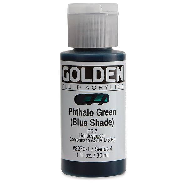 Golden Fluid Akrilik Boya 30 Ml Seri 4 Phthalo Green Blue Shade - 3