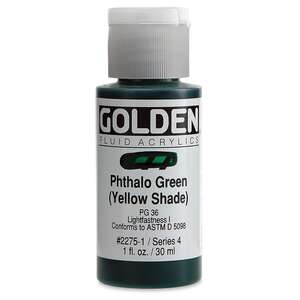 Golden Fluid Akrilik Boya 30 Ml Seri 4 Phthalo Green Yellow Shade - Thumbnail