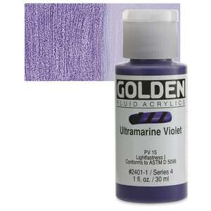 Golden Fluid Akrilik Boya 30 Ml Seri 4 Ultramarine Violet - 1