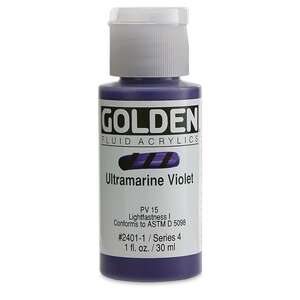 Golden Fluid Akrilik Boya 30 Ml Seri 4 Ultramarine Violet - 3