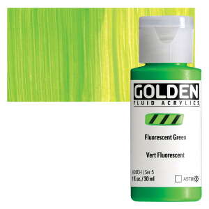 Golden Fluid Akrilik Boya 30 Ml Seri 5 Fluorescent Green - Golden