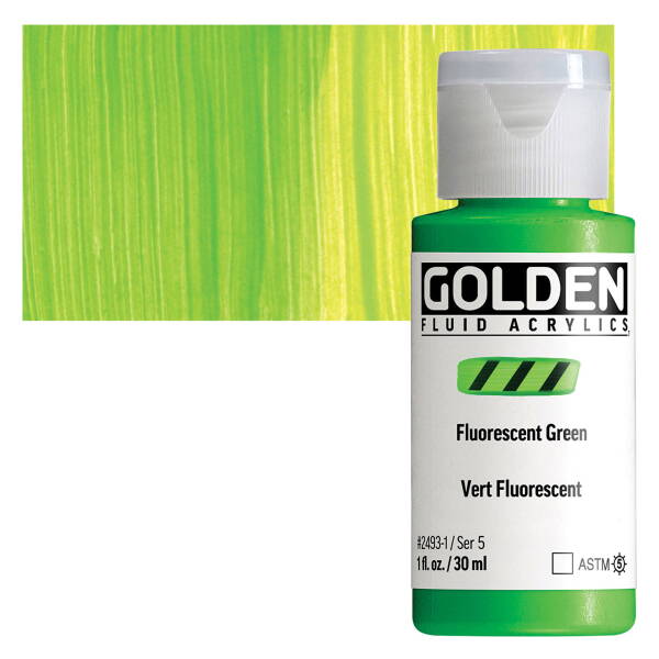 Golden Fluid Akrilik Boya 30 Ml Seri 5 Fluorescent Green - 1