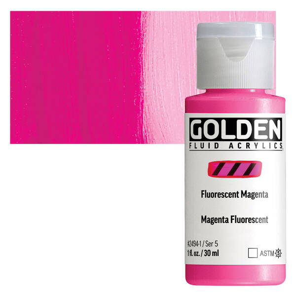 Golden Fluid Akrilik Boya 30 Ml Seri 5 Fluorescent Magenta - 1
