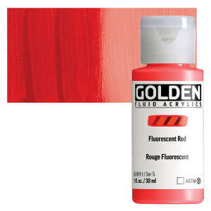 Golden Fluid Akrilik Boya 30 Ml Seri 5 Fluorescent Red - Golden