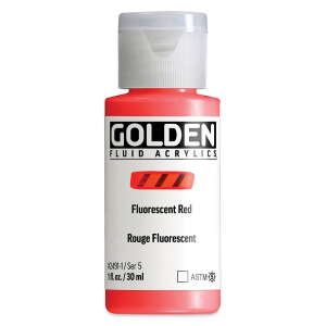 Golden Fluid Akrilik Boya 30 Ml Seri 5 Fluorescent Red - 3