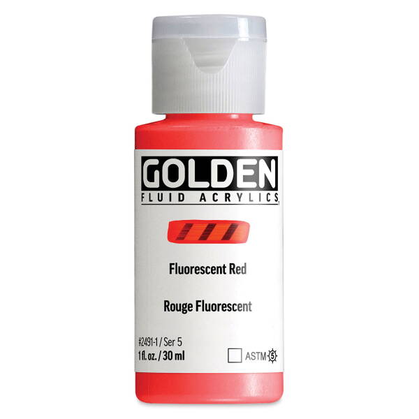 Golden Fluid Akrilik Boya 30 Ml Seri 5 Fluorescent Red - 3