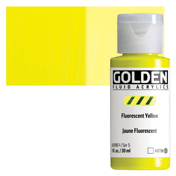 Golden Fluid Akrilik Boya 30 Ml Seri 5 Fluorescent Yellow - 1