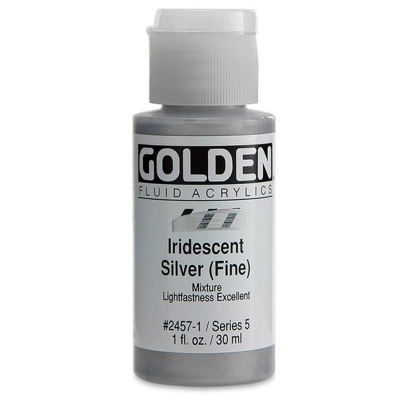 Golden Fluid Akrilik Boya 30 Ml Seri 5 Iridescent Silver Fine - 3