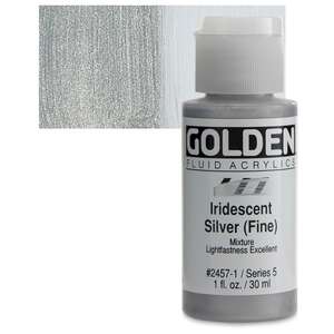 Golden - Golden Fluid Akrilik Boya 30 Ml Seri 5 Iridescent Silver Fine