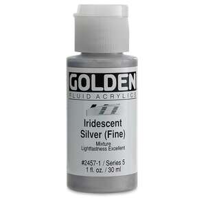 Golden Fluid Akrilik Boya 30 Ml Seri 5 Iridescent Silver Fine - Thumbnail