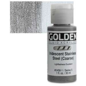 Golden Fluid Akrilik Boya 30 Ml Seri 5 Iridescent Stainless Steel Coarse - 1