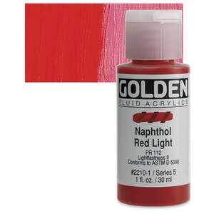 Golden Fluid Akrilik Boya 30 Ml Seri 5 Naphthol Red Light - Thumbnail