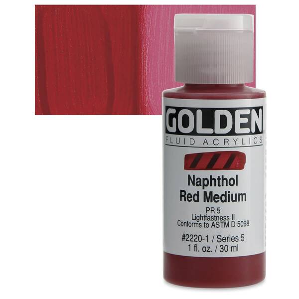 Golden Fluid Akrilik Boya 30 Ml Seri 5 Naphthol Red Medium - 1