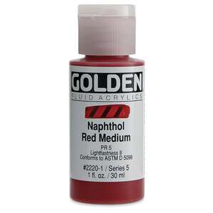 Golden Fluid Akrilik Boya 30 Ml Seri 5 Naphthol Red Medium - 3