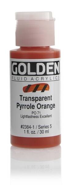 Golden Fluid Akrilik Boya 30 Ml Seri 5 Transparent Pyrrole Orange - 1