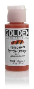 Golden - Golden Fluid Akrilik Boya 30 Ml Seri 5 Transparent Pyrrole Orange