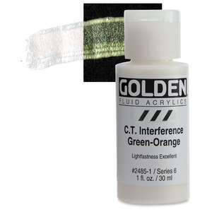 Golden Fluid Akrilik Boya 30 Ml Seri 6 C.T. Interference Green-Orange - 1