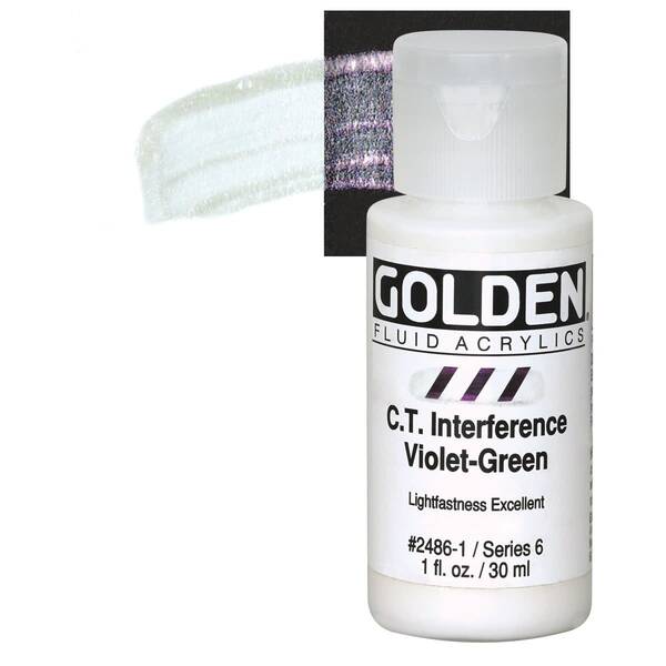 Golden Fluid Akrilik Boya 30 Ml Seri 6 C.T. Interference Violet-Green - 1