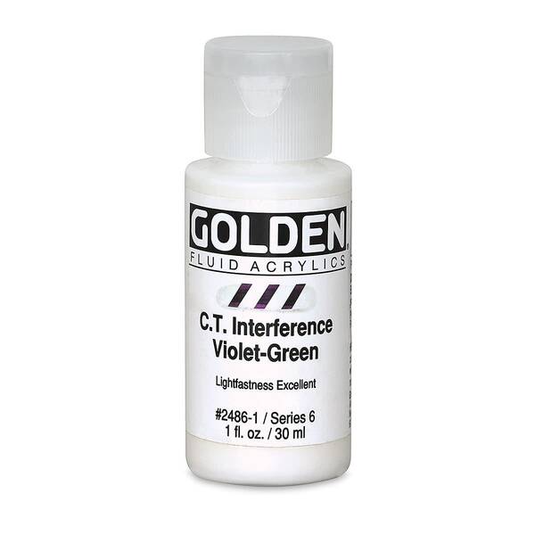 Golden Fluid Akrilik Boya 30 Ml Seri 6 C.T. Interference Violet-Green - 3