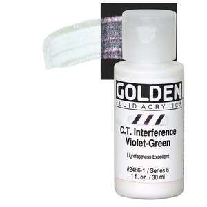 Golden - Golden Fluid Akrilik Boya 30 Ml Seri 6 C.T. Interference Violet-Green