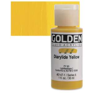 Golden Fluid Akrilik Boya 30 Ml Seri 6 Diarylide Yellow - 1