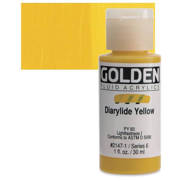 Golden Fluid Akrilik Boya 30 Ml Seri 6 Diarylide Yellow - 1