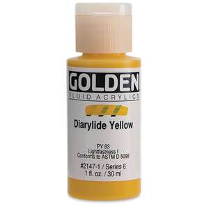 Golden Fluid Akrilik Boya 30 Ml Seri 6 Diarylide Yellow - 3