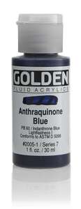 Golden - Golden Fluid Akrilik Boya 30 Ml Seri 7 Anthraquinone Blue