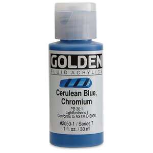 Golden Fluid Akrilik Boya 30 Ml Seri 7 Cerulean Blue Chromium - Thumbnail