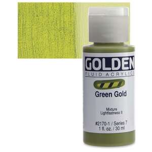 Golden - Golden Fluid Akrilik Boya 30 Ml Seri 7 Green Gold