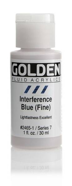 Golden Fluid Akrilik Boya 30 Ml Seri 7 Interference Blue (Fine) - 1