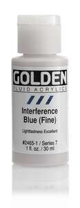 Golden - Golden Fluid Akrilik Boya 30 Ml Seri 7 Interference Blue (Fine)