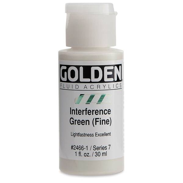 Golden Fluid Akrilik Boya 30 Ml Seri 7 Intereference Green (Fine) - 3