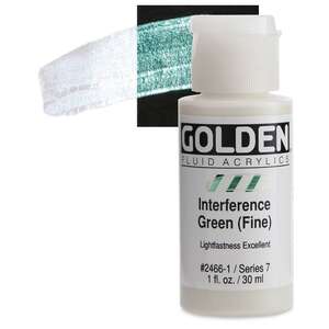 Golden - Golden Fluid Akrilik Boya 30 Ml Seri 7 Intereference Green (Fine)