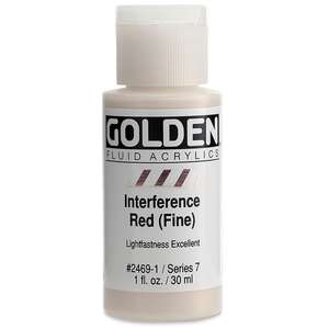 Golden Fluid Akrilik Boya 30 Ml Seri 7 Interference Red (Fine) - 3