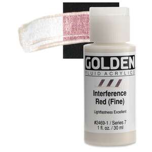 Golden - Golden Fluid Akrilik Boya 30 Ml Seri 7 Interference Red (Fine)