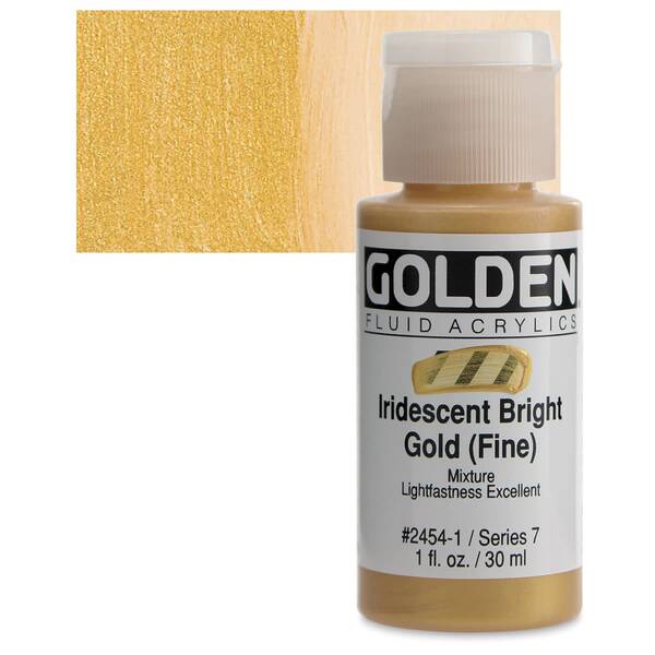 Golden Fluid Akrilik Boya 30 Ml Seri 7 Iridescent Bright Gold Fine - 1