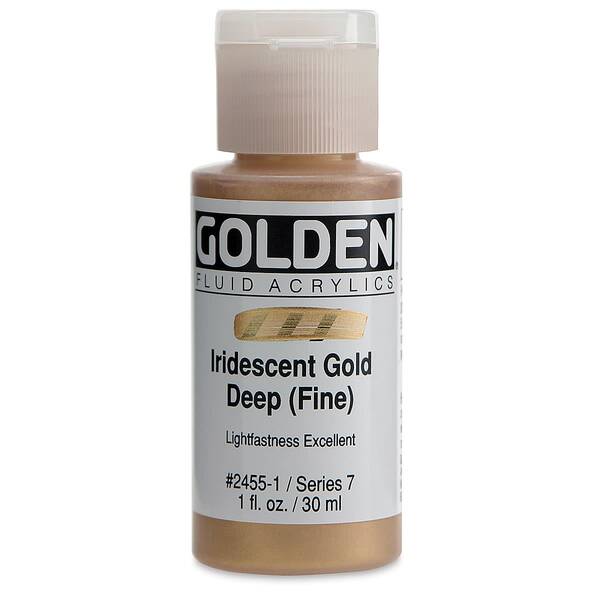 Golden Fluid Akrilik Boya 30 Ml Seri 7 Iridescent Gold Deep Fine - 3