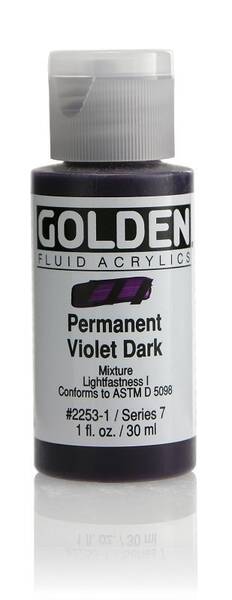 Golden Fluid Akrilik Boya 30 Ml Seri 7 Permanent Violet Dark - 1